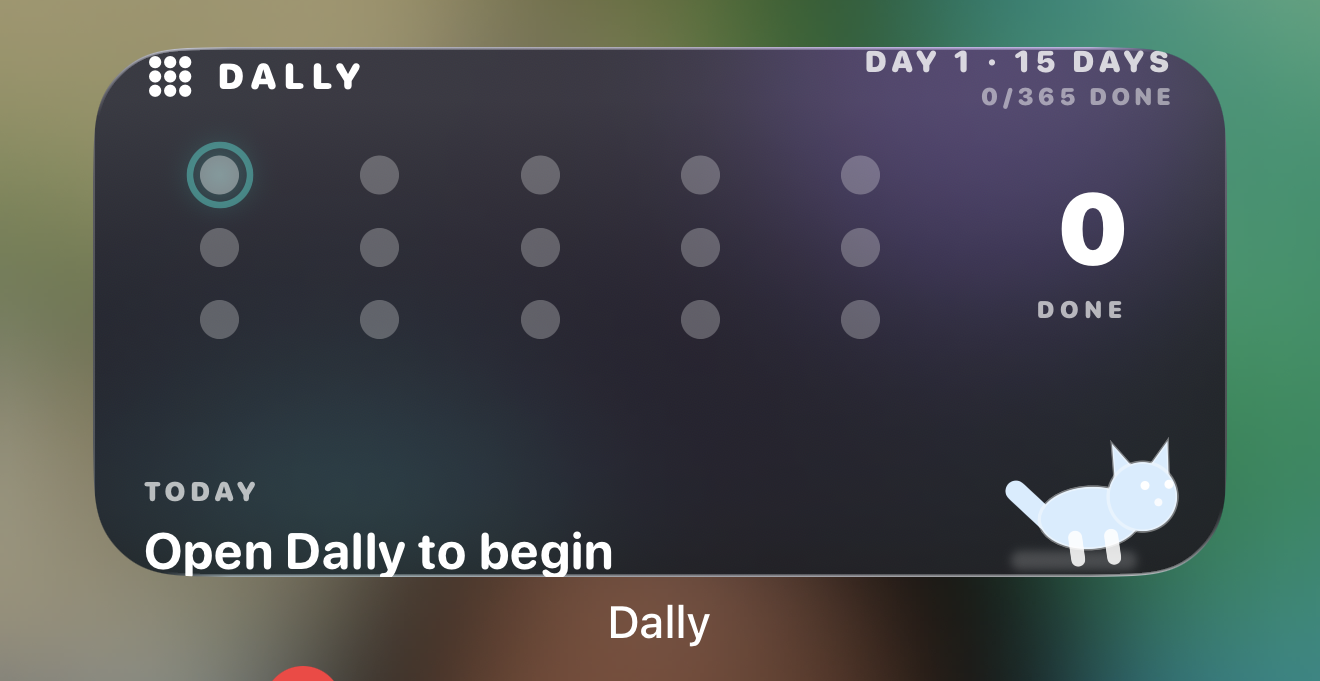 Dally 365 progress memory card